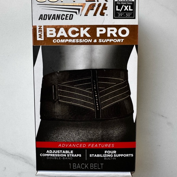 Men's Black Support Belt by Mueller - Picture 4 of 4